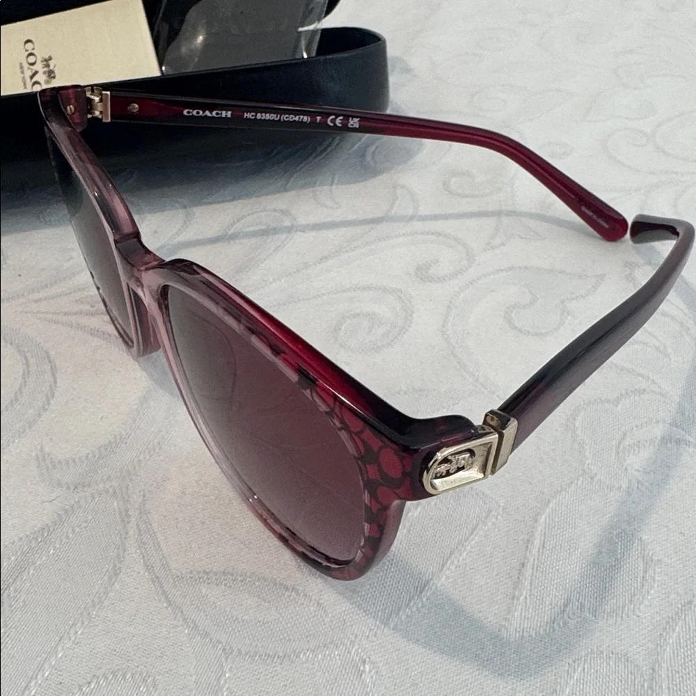 Coach Gradient Red 54 mm Round Sunglasses - Picture 13 of 15